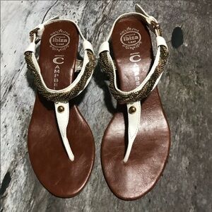 Jeffery Campbell Beaded Wedge Sandals Ibiza